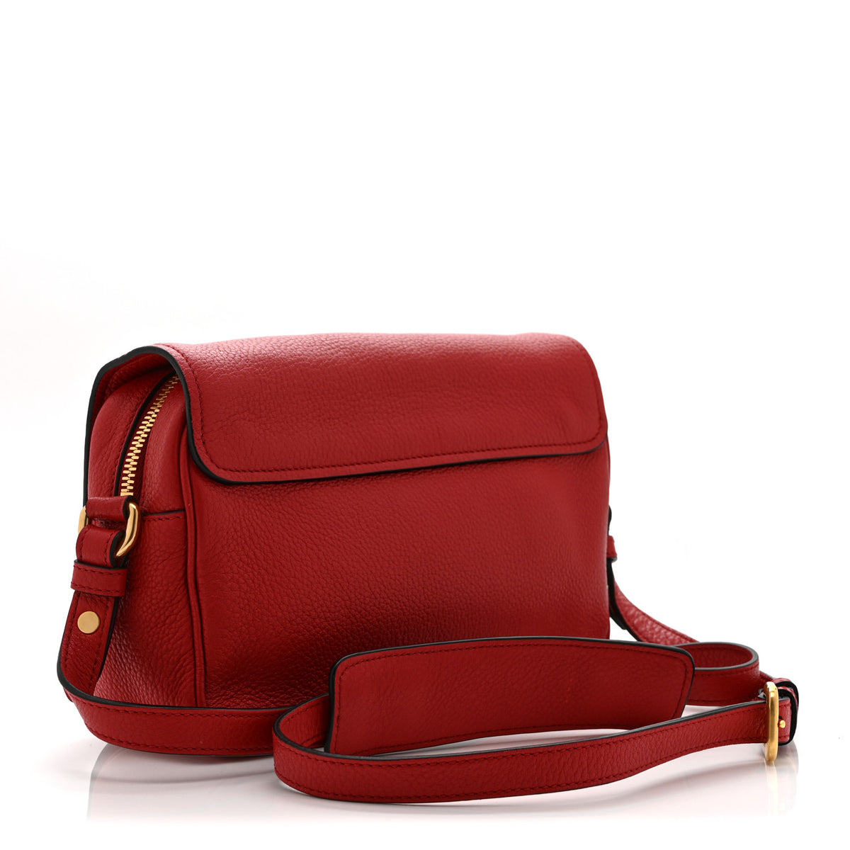 Vitello Phenix Flap Crossbody Rosso