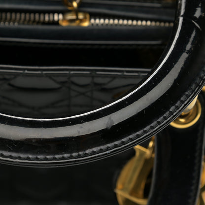 Christian Dior Patent Cannage Medium Lady Dior Black 13 of 15