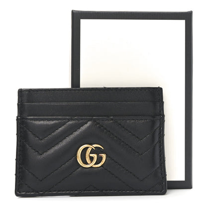 Gucci Calfskin Matelasse GG Marmont Card Holder Black 7 of 7