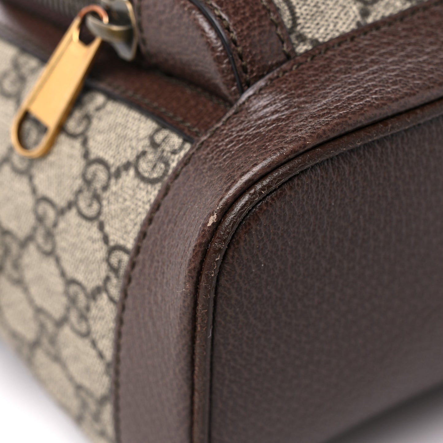 GG Supreme Monogram Calfskin Web Small Ophidia Day Backpack Beige Ebony New Acero