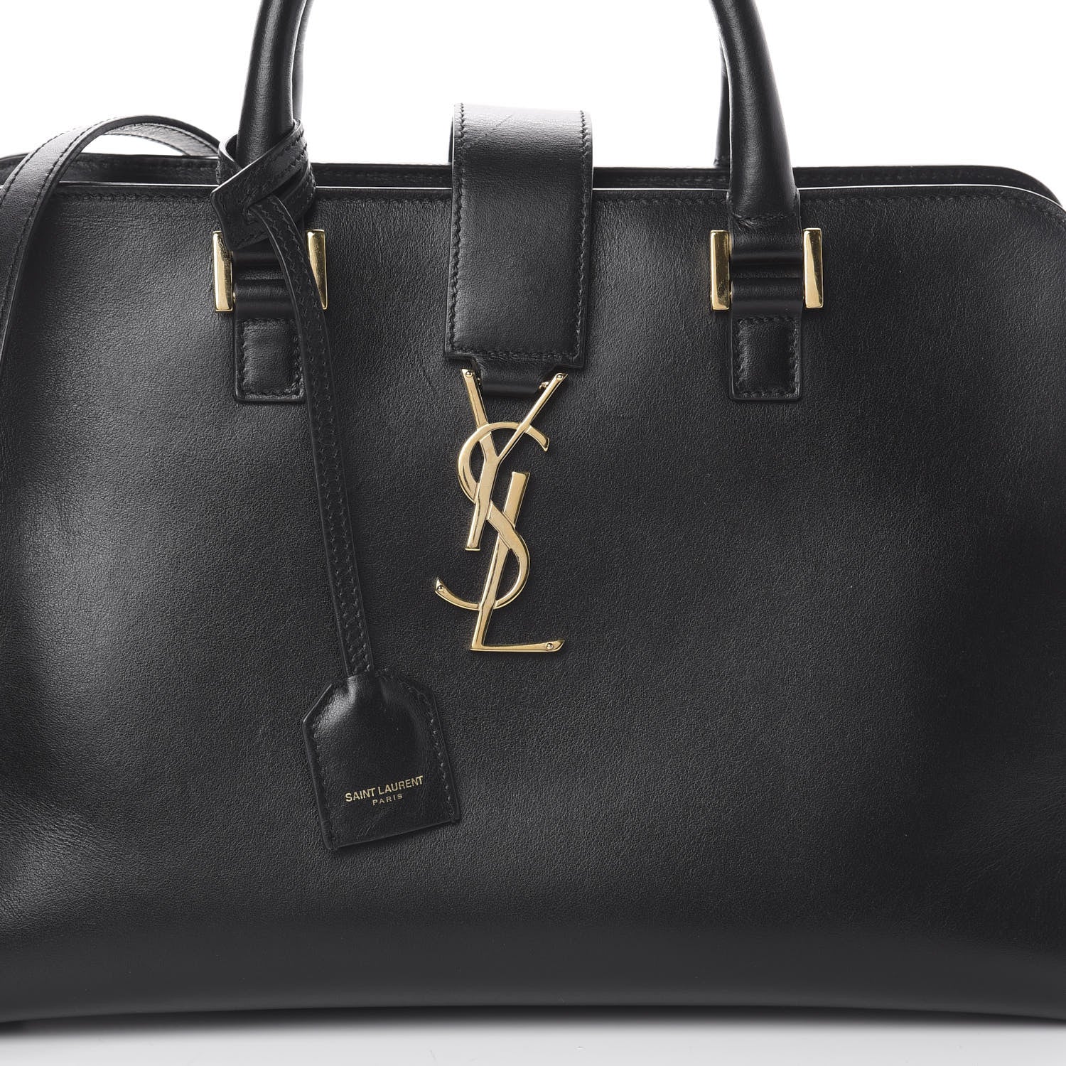 Saint Laurent Smooth Calfskin Small Monogram Cabas Black 8 of 8