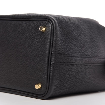 Hermes Taurillon Clemence Matte Alligator Picotin Lock Touch 18 PM Black 7 of 10