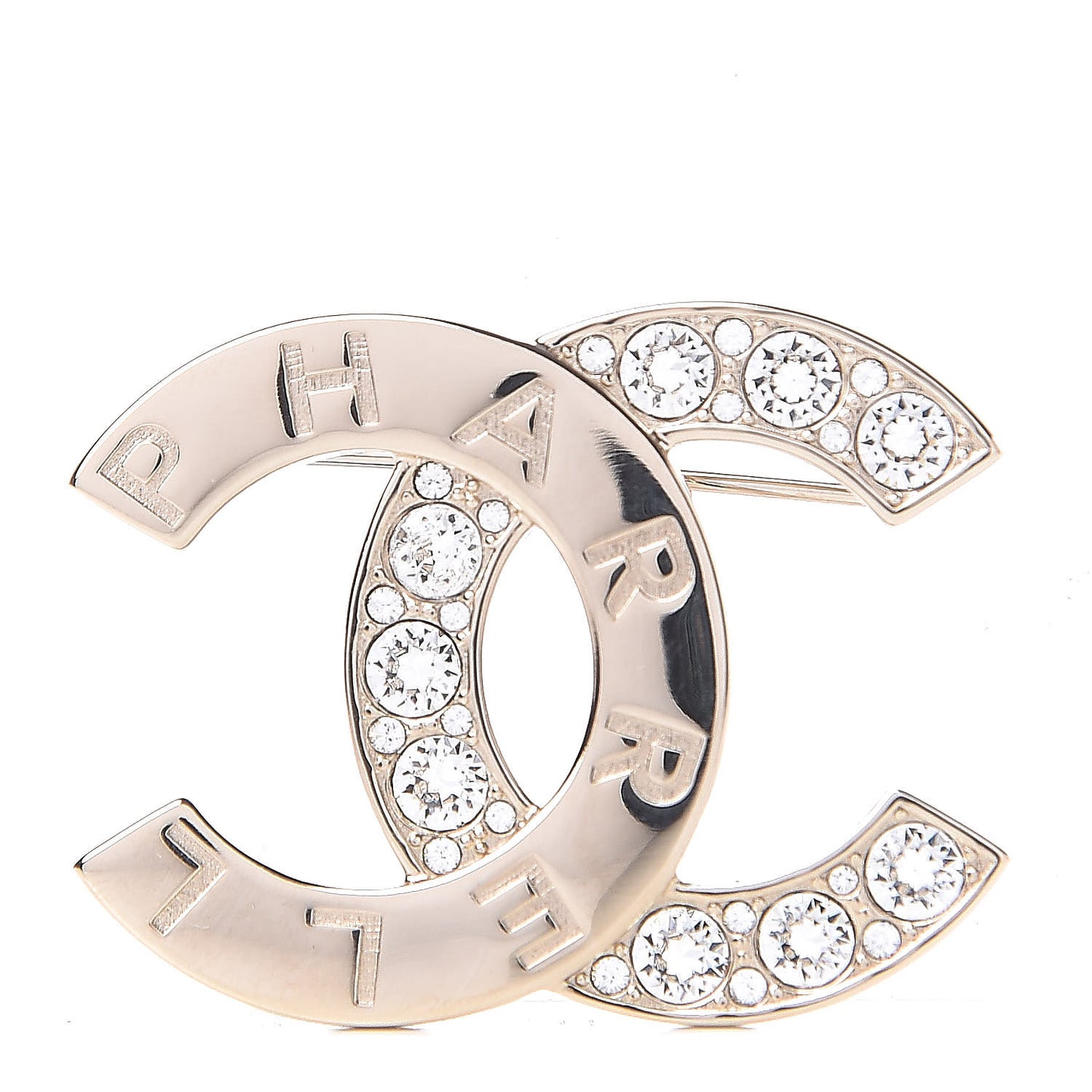 Crystal CC Pharrell Brooch Gold