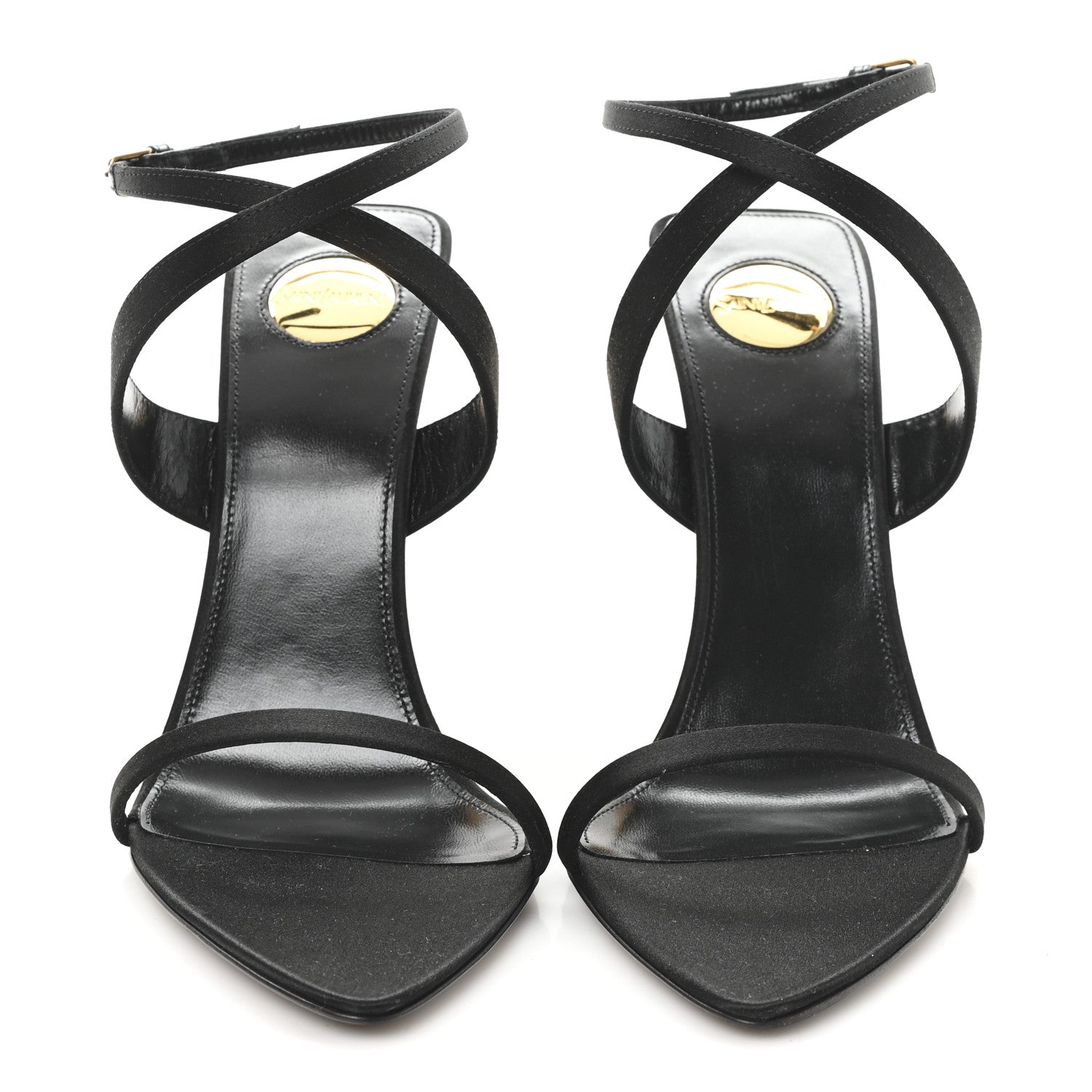 Saint Laurent Raso Regale Salome 110 Wedge Sandals 39 Black 3 of 8