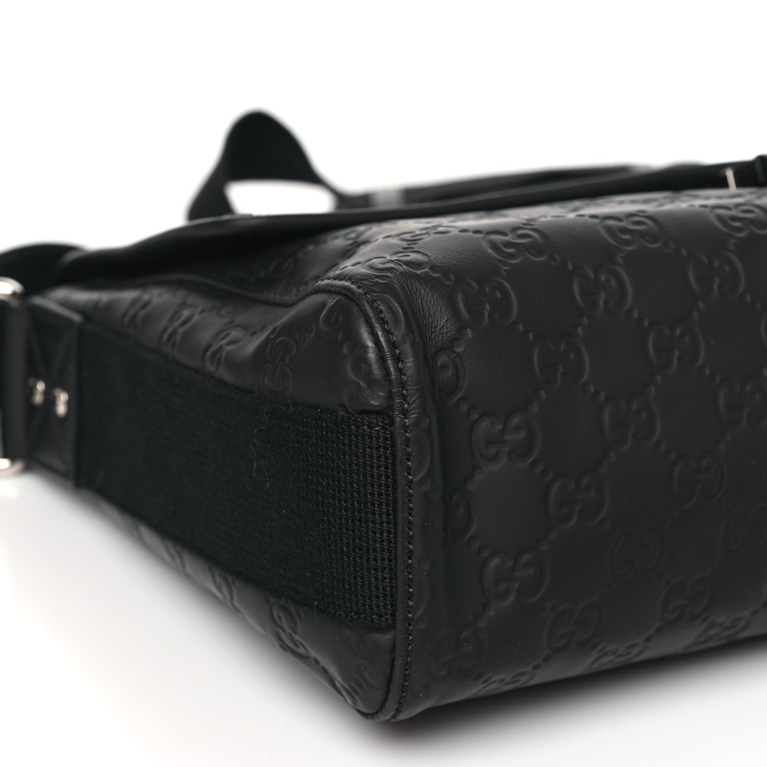 Gucci Rubber Guccissima Medium Messenger Bag Black 9 of 11