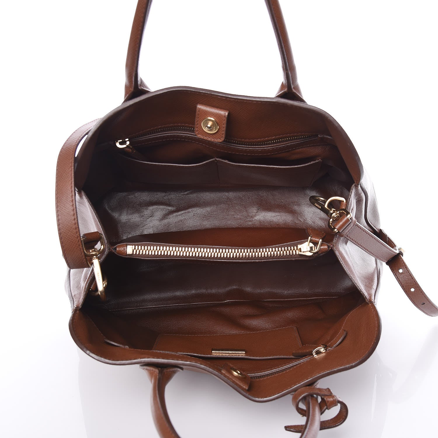 Prada Saffiano Cuir Open Promenade Tote Palissandro 5 of 22