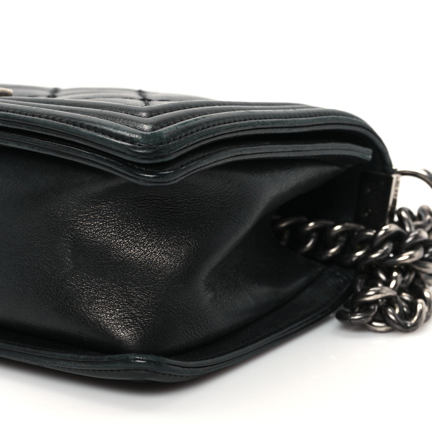 Chanel Calfskin Double Stitch Medium Boy Flap Black 10 of 12