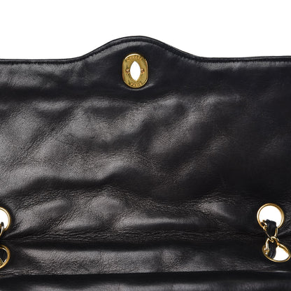 Chanel Lambskin Quilted Medium Double Flap Black 9 of 16