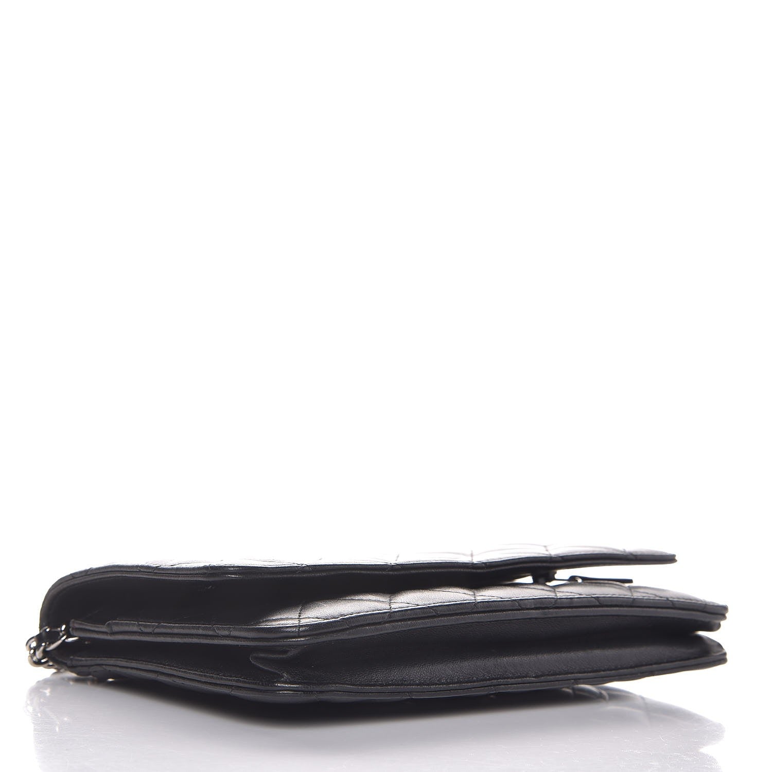 Chanel Lambskin Quilted Wallet On Chain WOC Black 4 of 9
