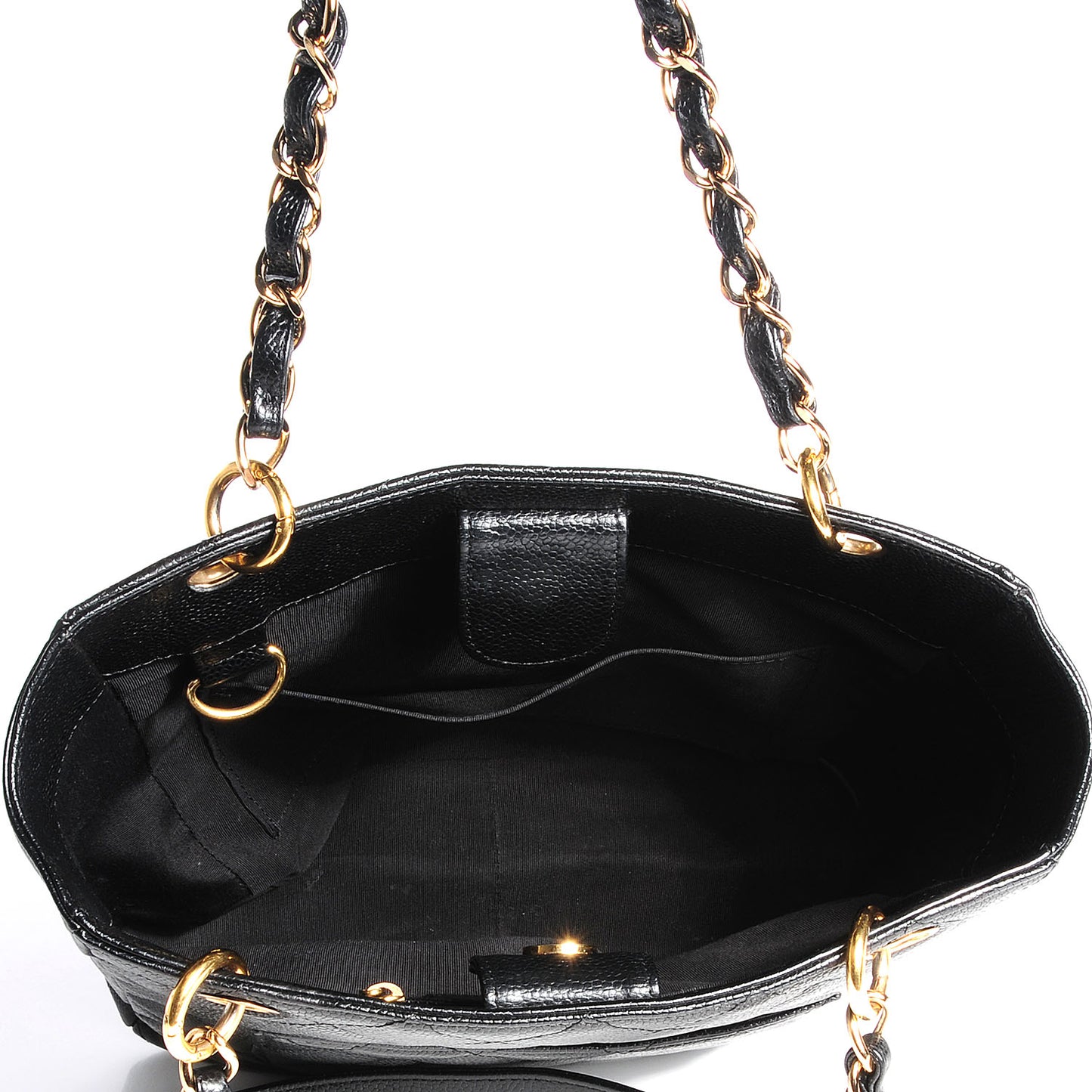 Caviar Petit Shopping Tote PST Black