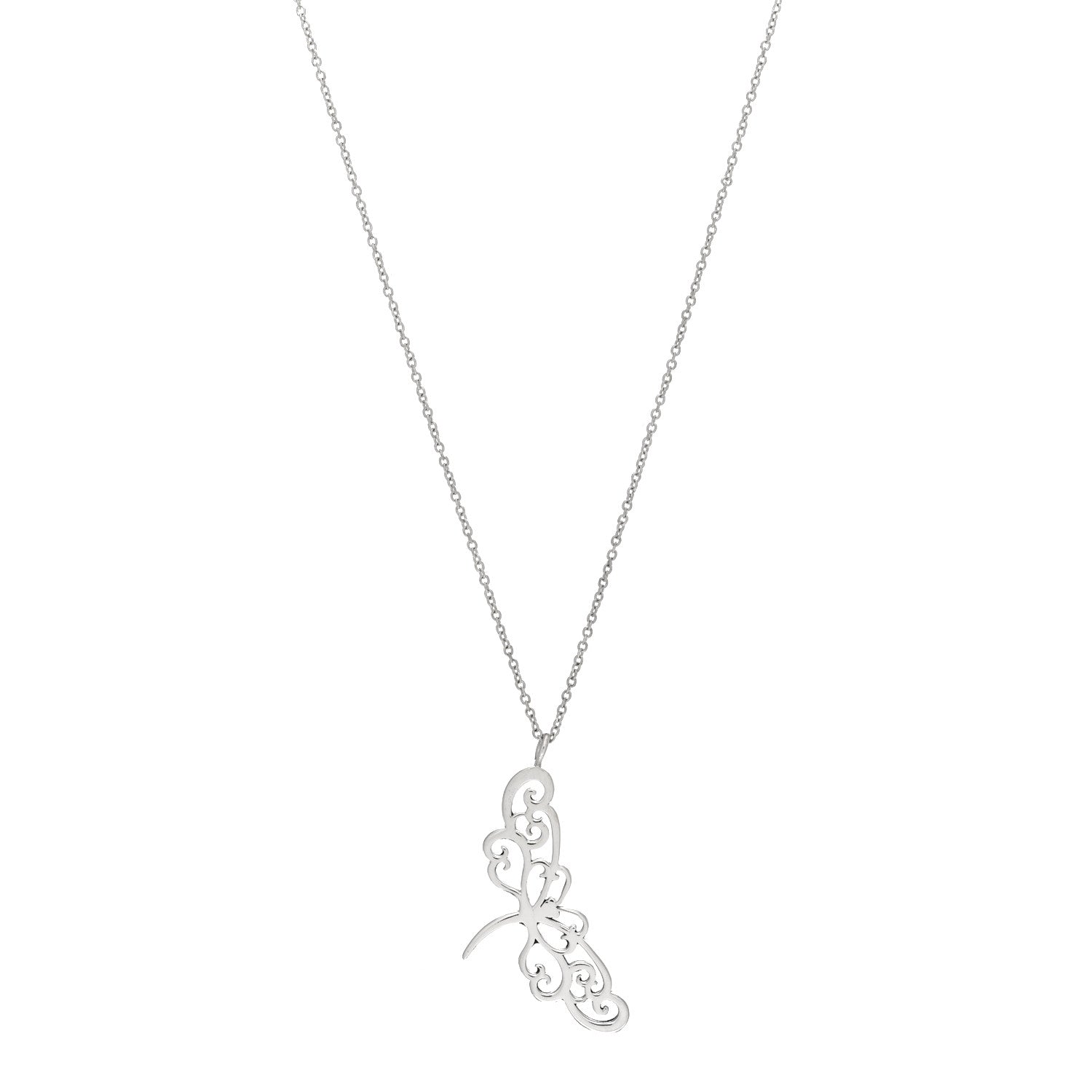 Tiffany Sterling Silver Enchant Dragonfly Pendant Necklace 1 of 4