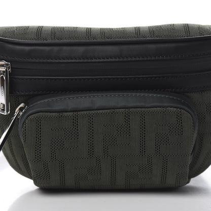 Fendi Neoprene Mesh Vitello Grace FF Pocket Belt Bag Verde Militare 9 of 9