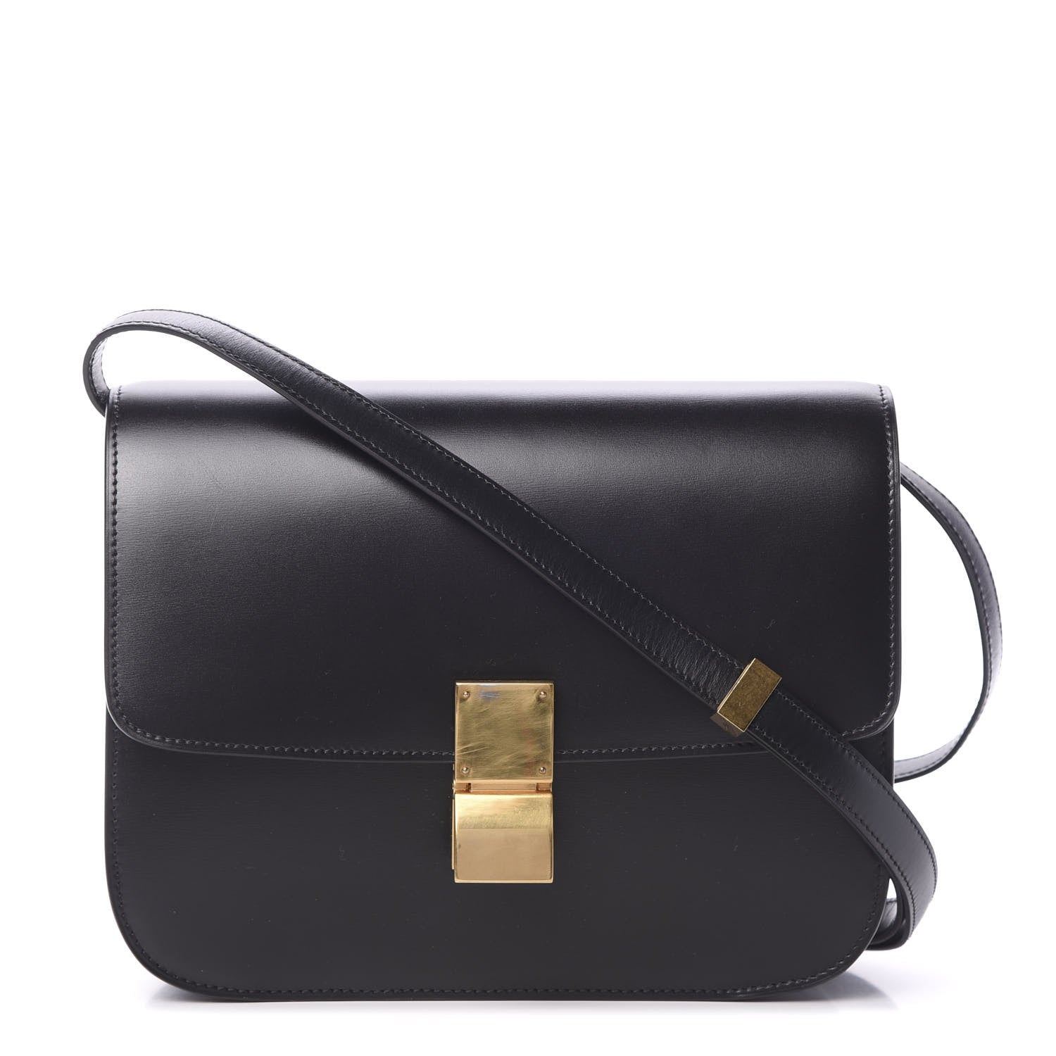 Celine Box Calfskin Medium Classic Box Flap Bag Black 1 of 11