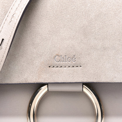 Chloe Suede Calfskin Mini Faye Shoulder Bag Motty Grey 10 of 15