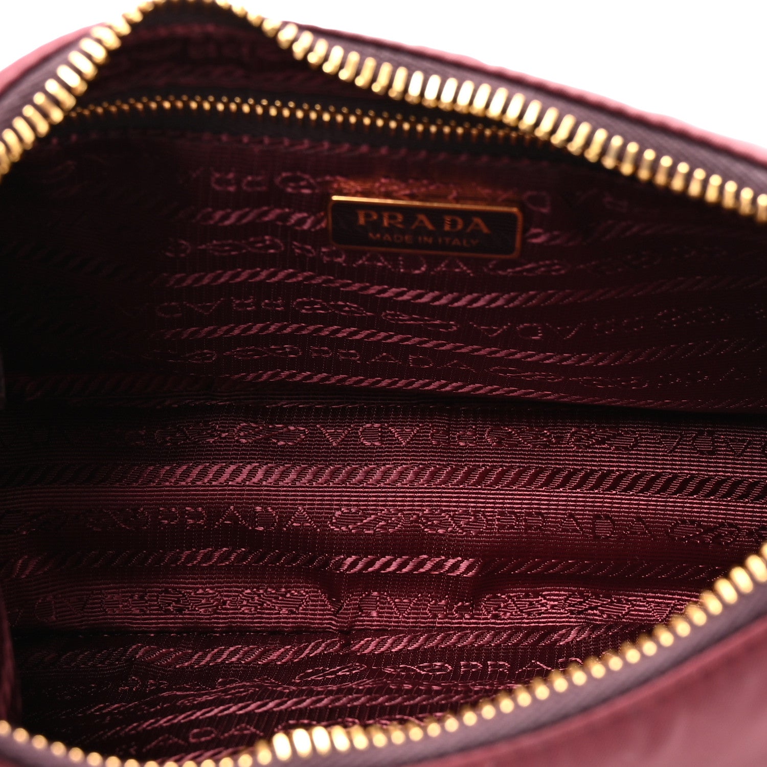 Prada Tessuto Nylon Saffiano Mini Re-Edition 2005 Bag Bordeaux 5 of 9
