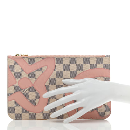 Louis Vuitton Damier Azur Tahitienne Neverfull MM Pochette 2 of 6