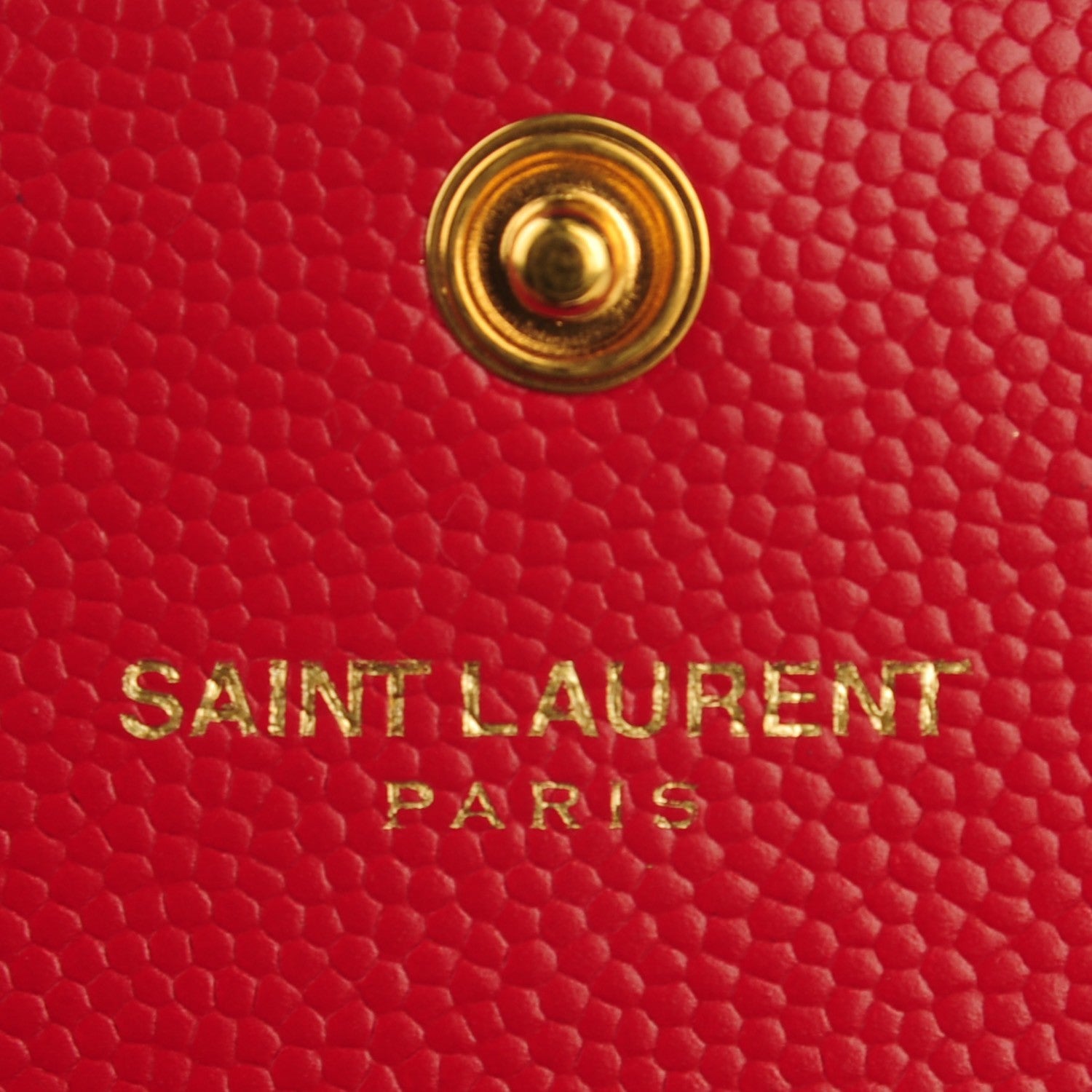 Saint Laurent Grain De Poudre Matelasse Chevron Monogram Envelope Wallet Red 6 of 8