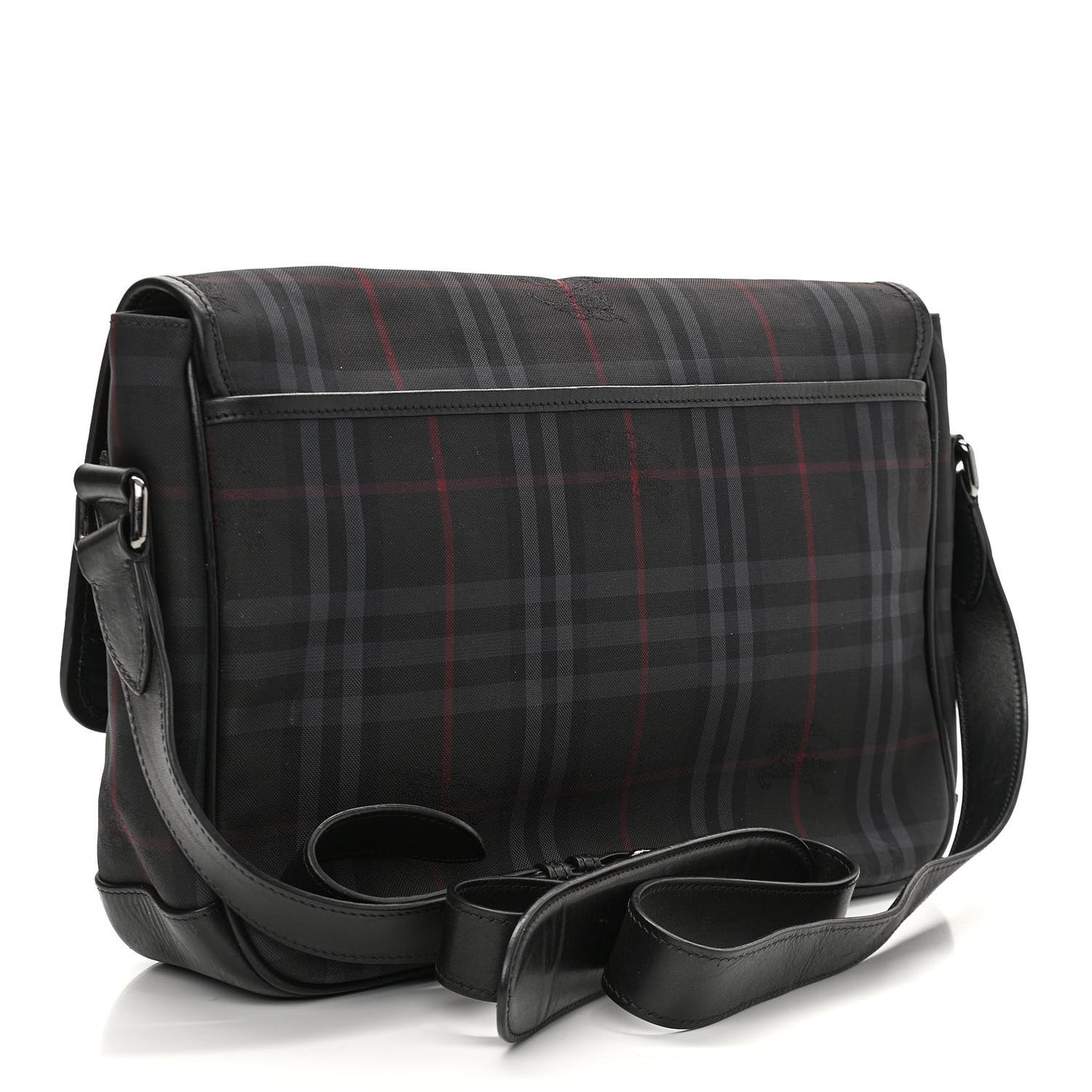 Nylon Smoked Check Messenger Bag