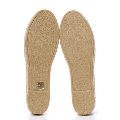 Saint Laurent Canvas Elba Logo Embroidered Espadrilles 39 Panna 5 of 10