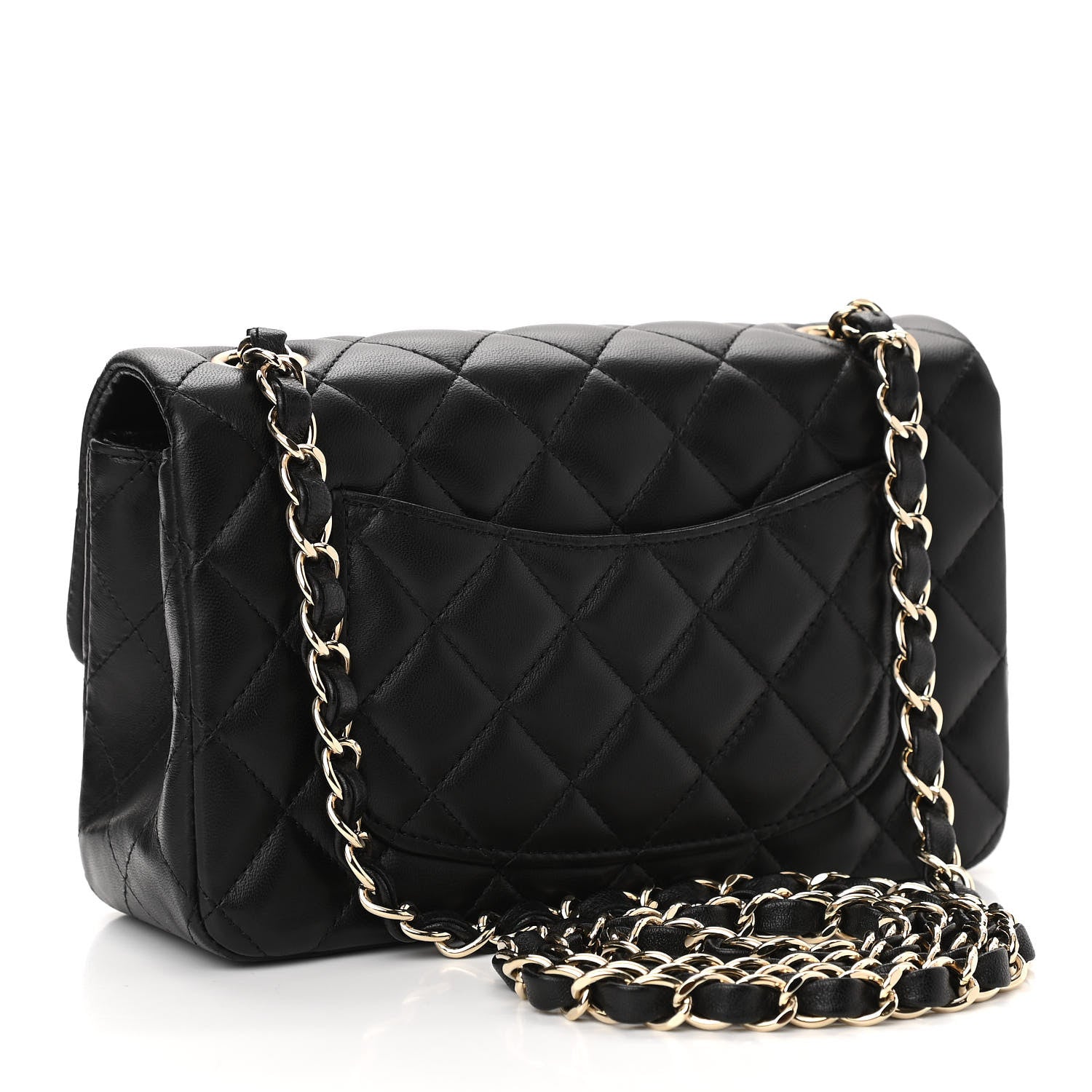 Chanel Lambskin Quilted Mini Rectangular Flap Black 3 of 11
