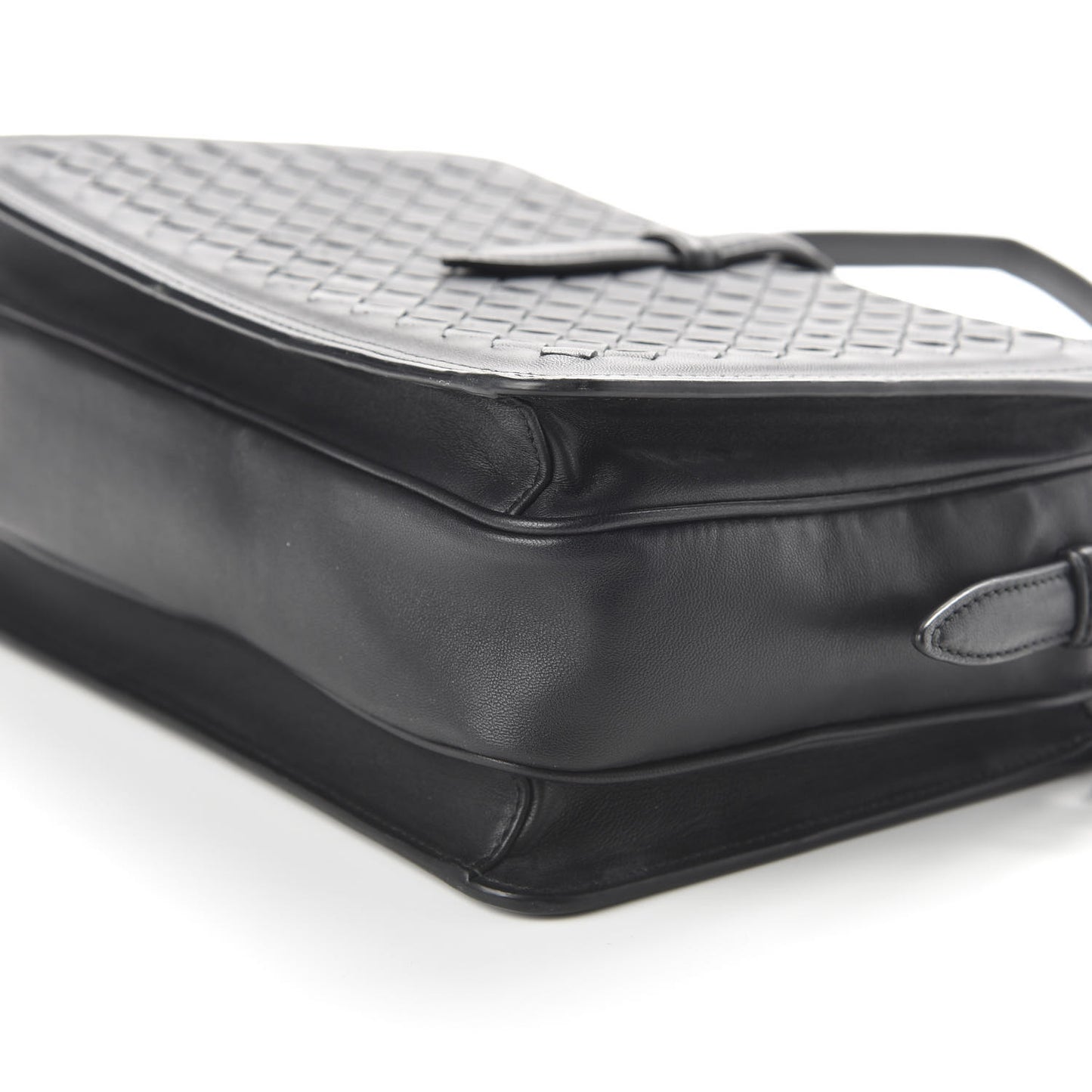 Nappa Intrecciato Medium Camera Shoulder Bag Black