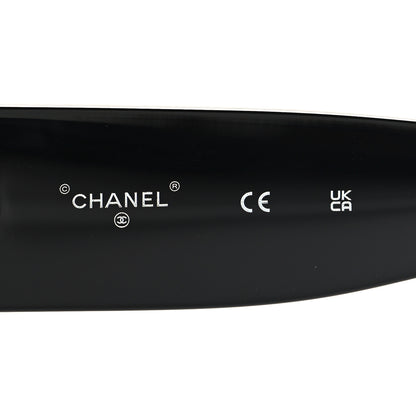 Chanel Acetate Rectangle Sunglasses 71551A Black Gold 5 of 7