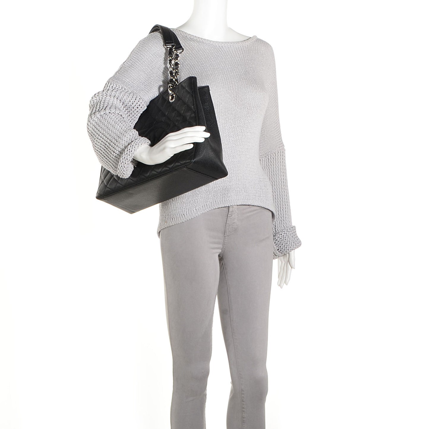 Caviar Grand Shopping Tote GST Black