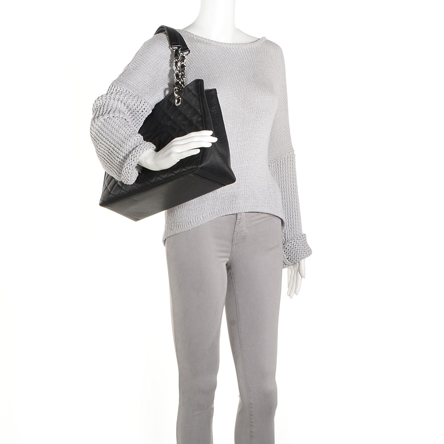 Chanel Caviar Grand Shopping Tote GST Black 2 of 7