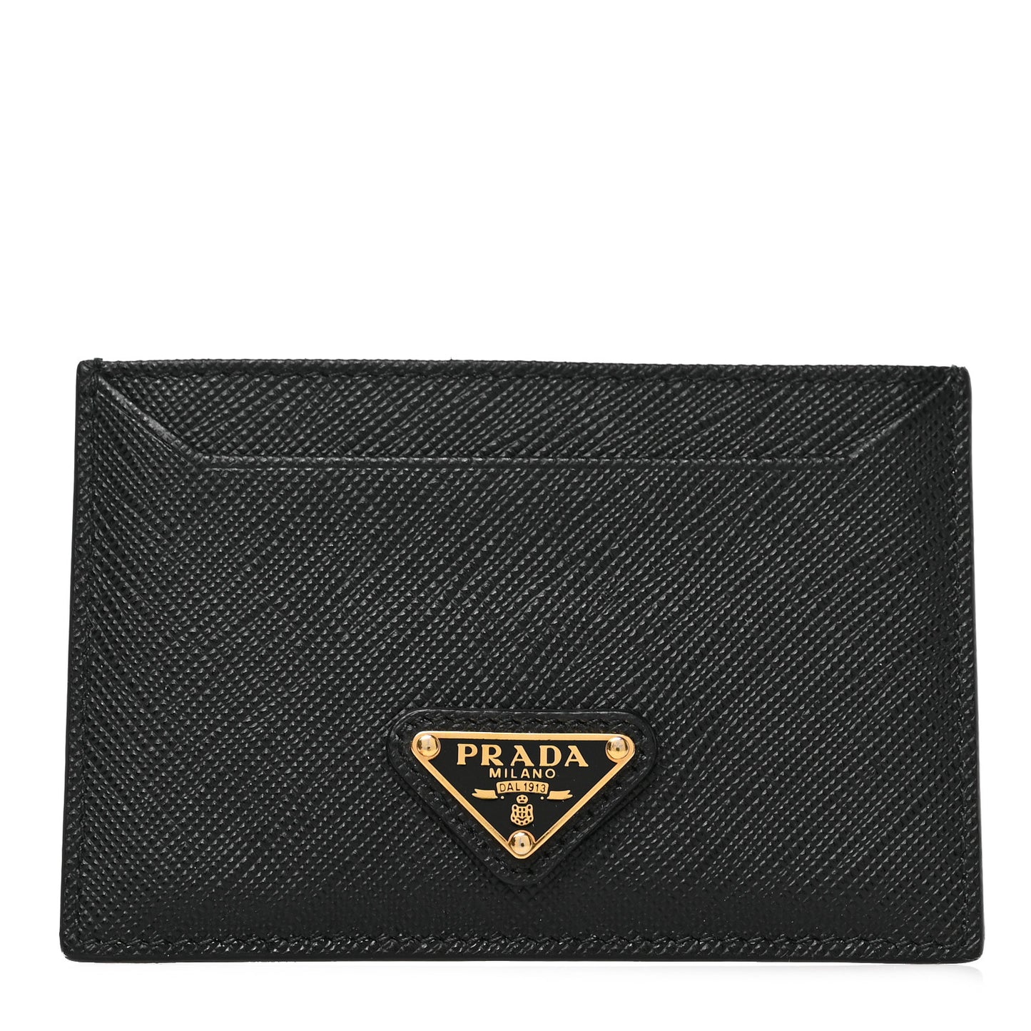 Saffiano Triangle Card Holder Black