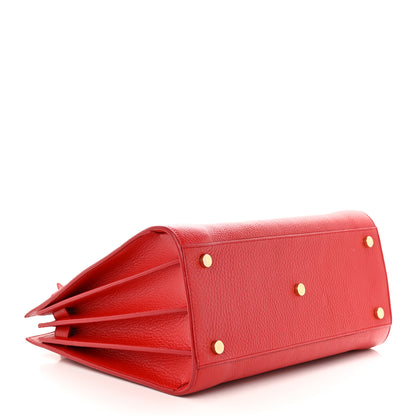 Saint Laurent Grained Calfskin Small Sac De Jour Lipstick Red 4 of 12