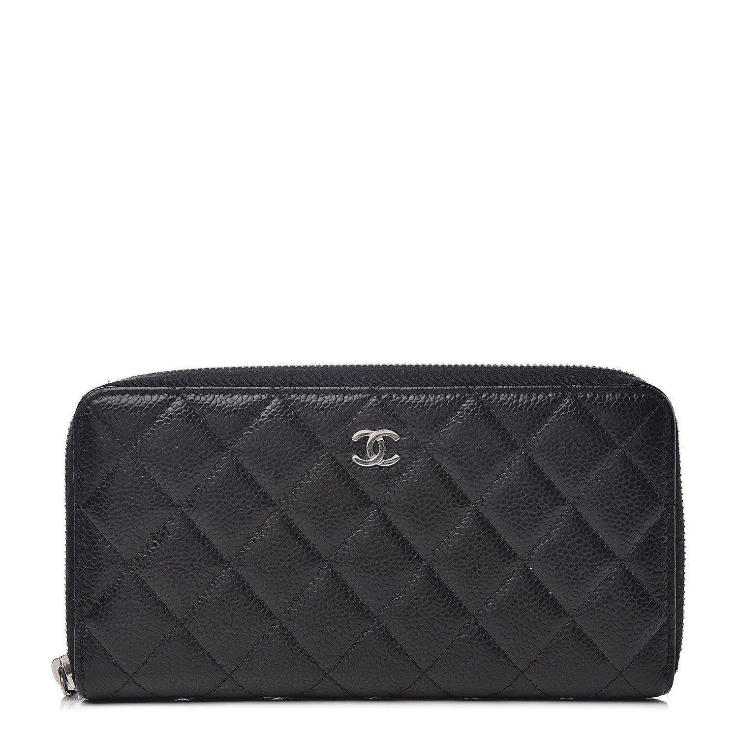 Chanel Caviar Quilted Large Gusset Zip Around Wallet Black 1 of 7