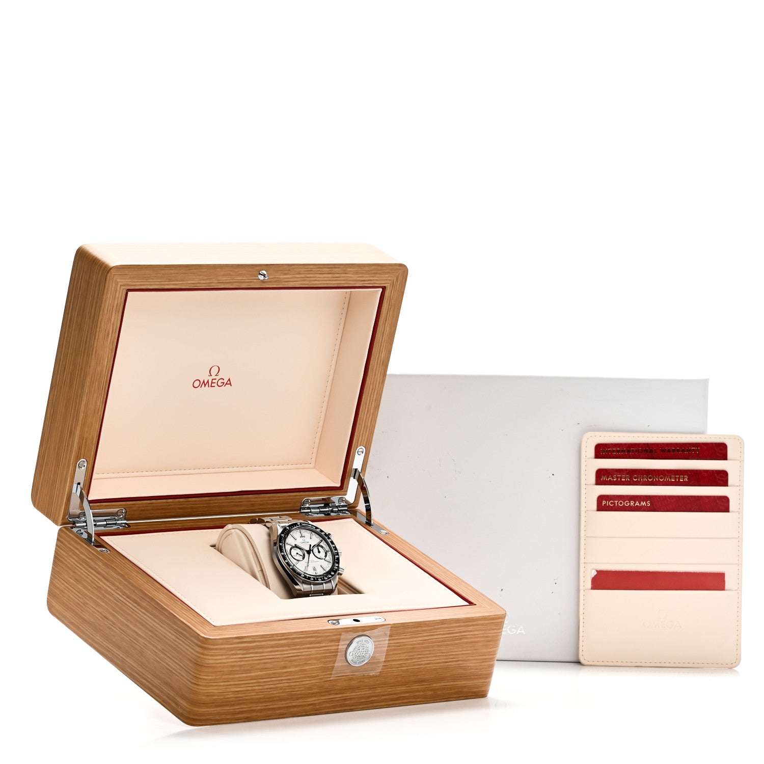 Omega Stainless Steel 44mm Speedmaster Racing Co-Axial Master Chronometer Chronograph Automatic Watch White 329.30.44.51.04.001 5 of 5