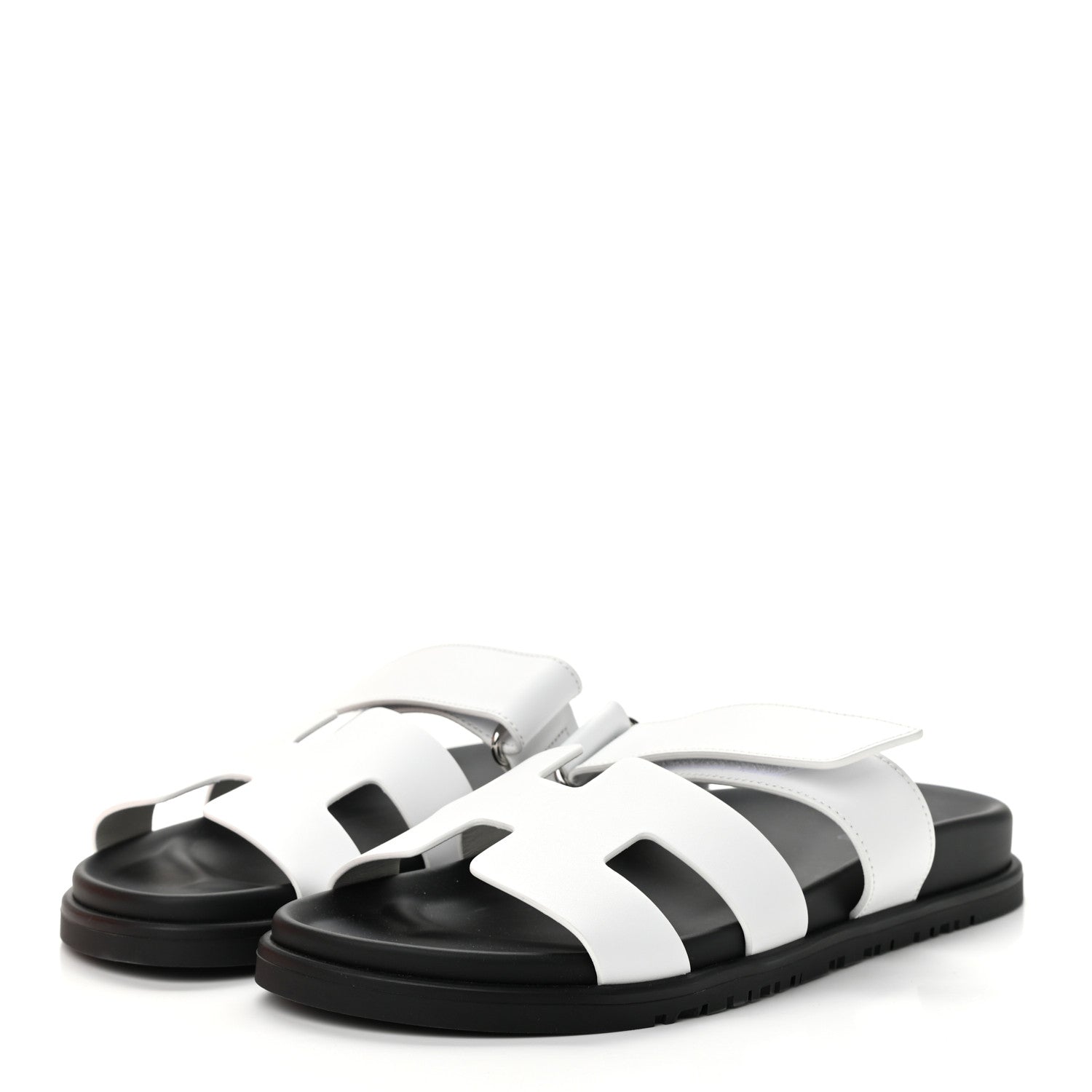 Hermes Calfskin Womens Chypre Sandals 39 White 4 of 9