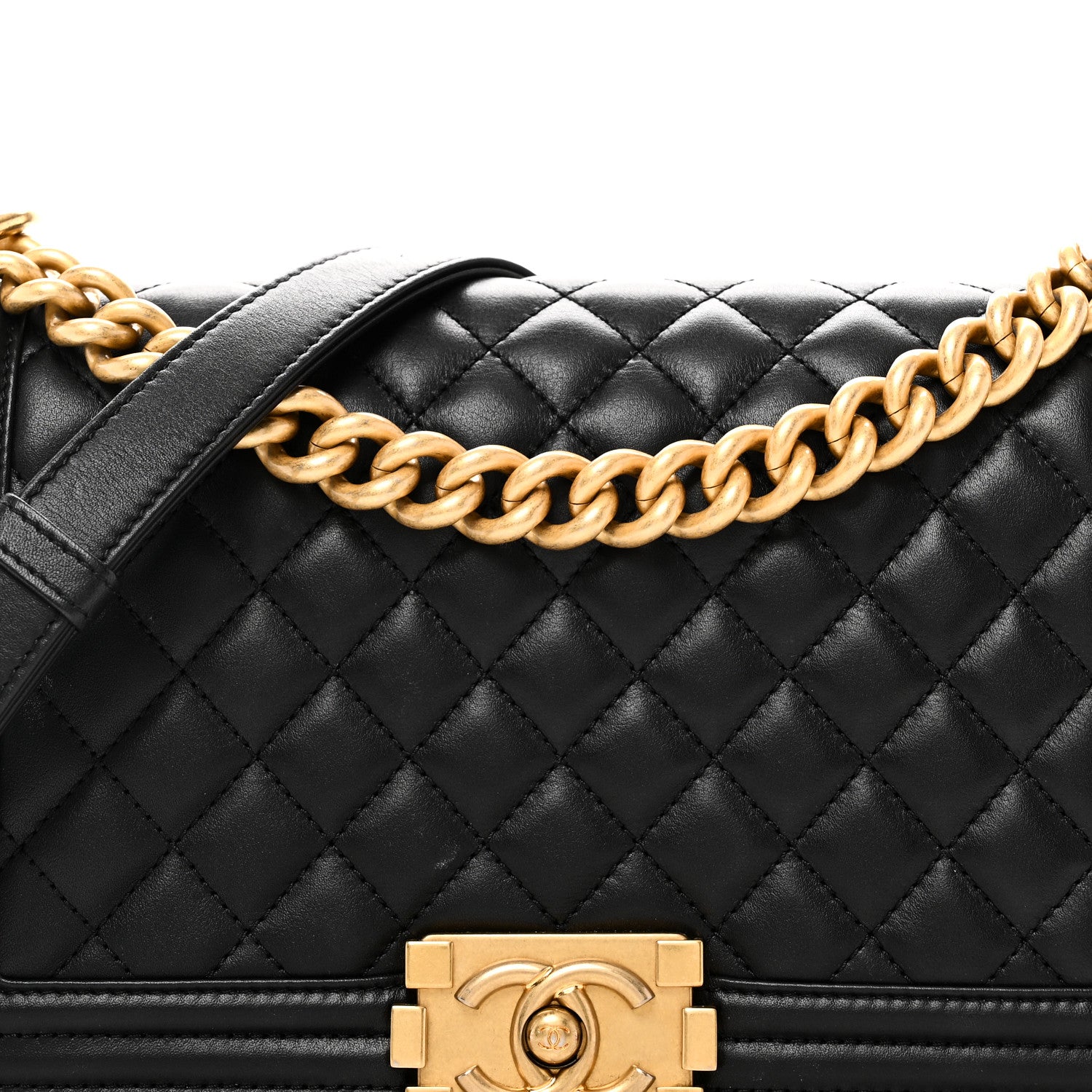 Chanel Lambskin Quilted Medium Boy Flap Black 8 of 11