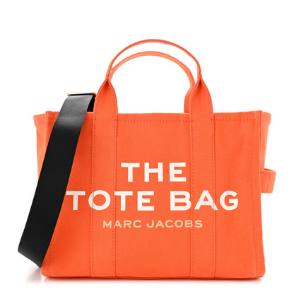 Marc Jacobs Cotton Canvas Medium The Traveler Tote Bag Orange 1 of 11
