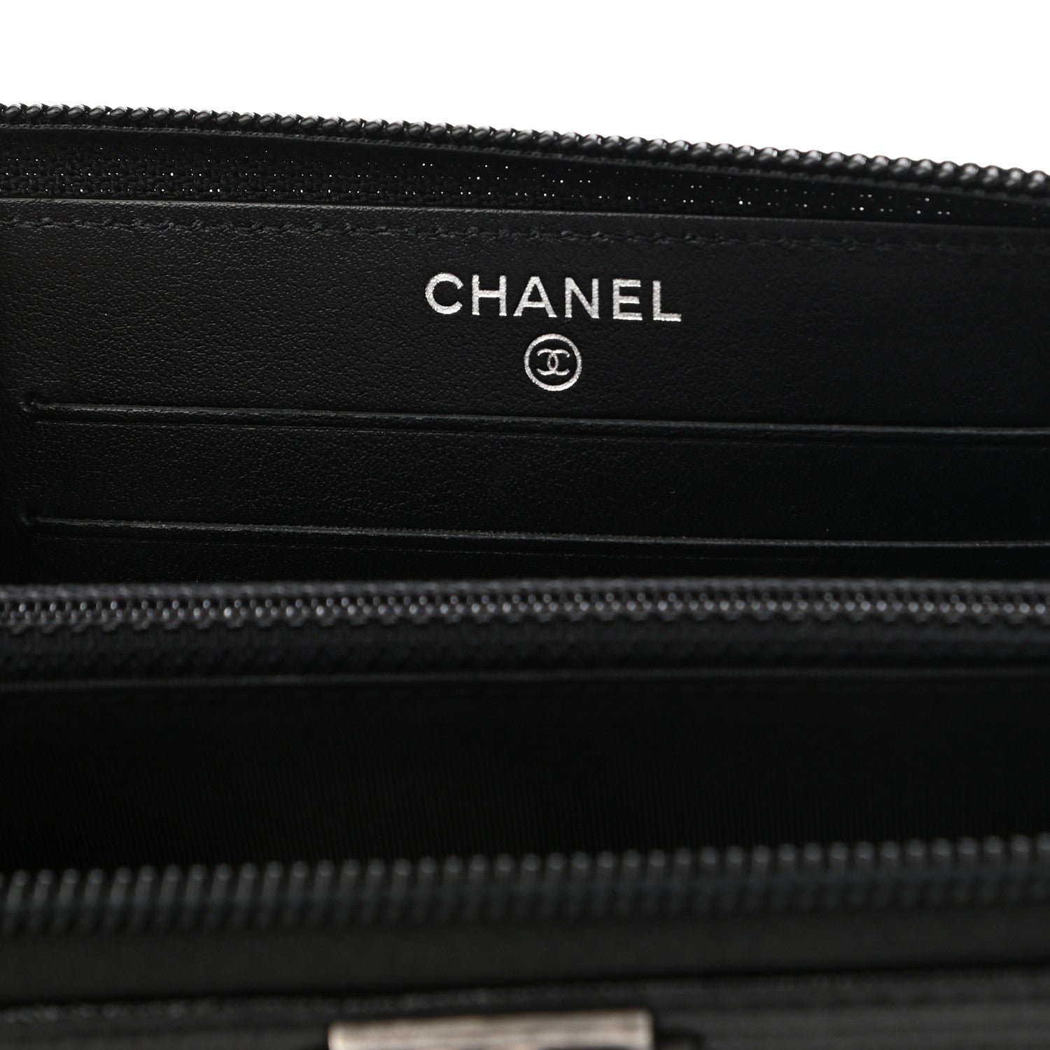 Chanel Caviar Quilted Small Boy Zip Around Wallet Black 6 of 8