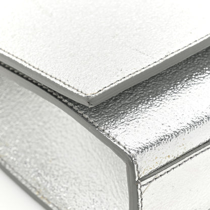 Saint Laurent Metallic Calfskin Medium Classic Monogram Kate Satchel Platine 13 of 18