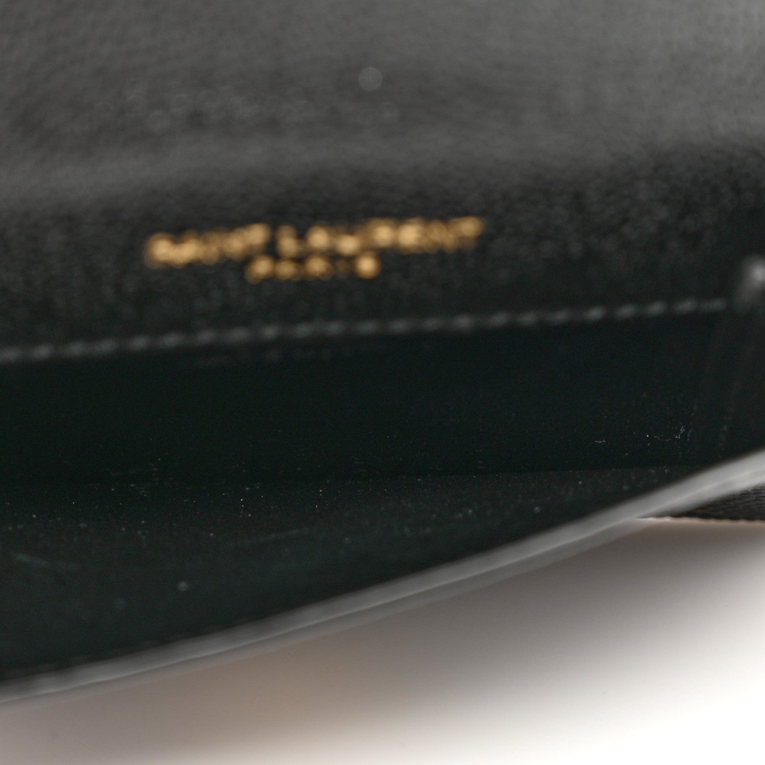 Saint Laurent Grain De Poudre Uptown Monogram Card Case Black 5 of 6