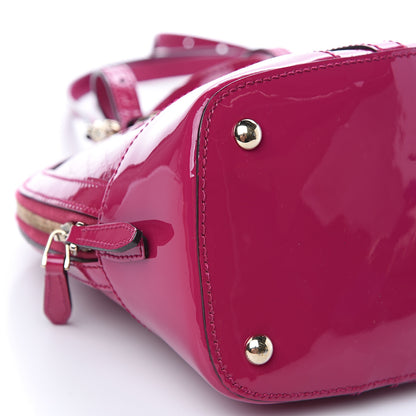 Gucci Patent Microguccissima Small Nice Top Handle Dome Bag Bright Bouganville 8 of 12
