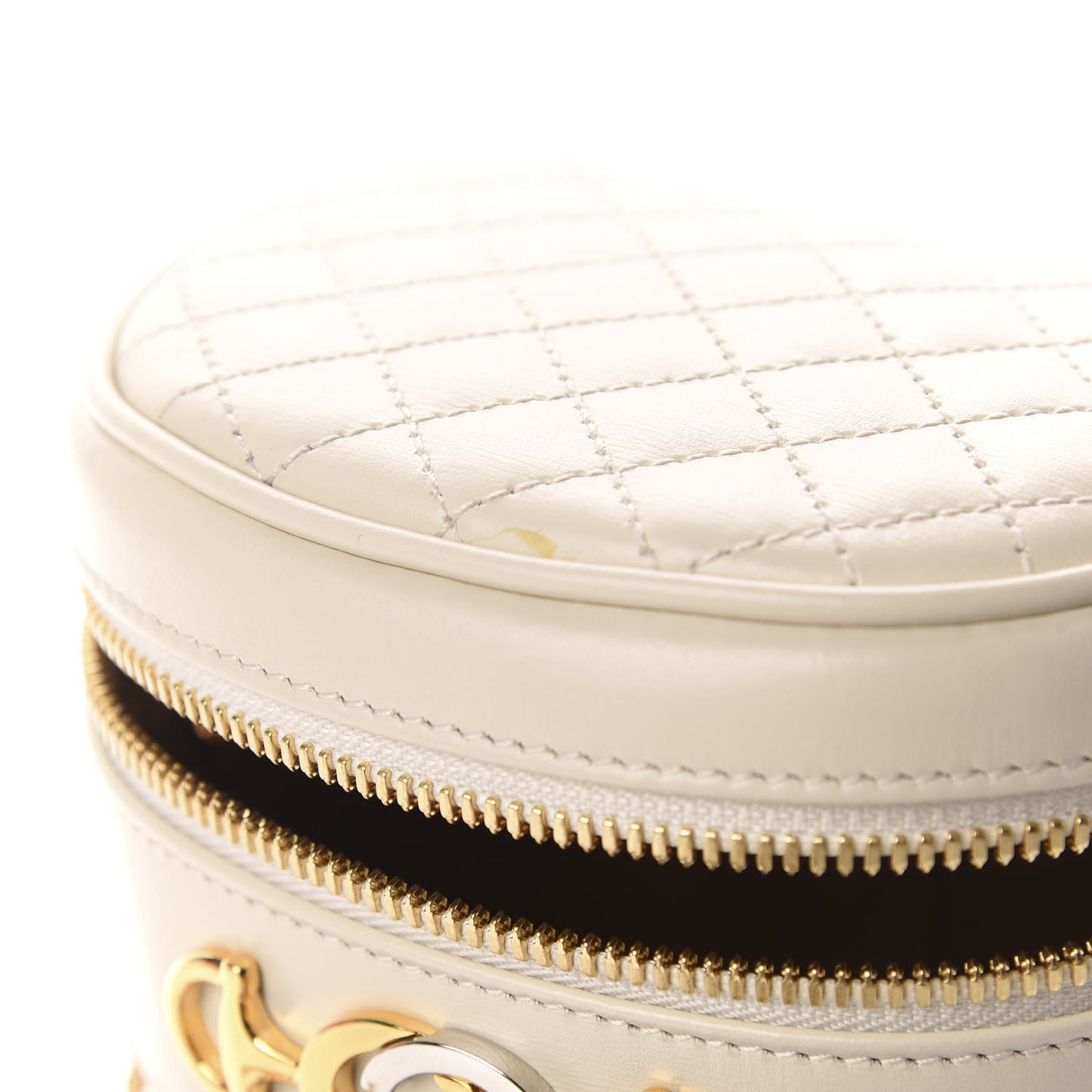 Calfskin Trapuntata Zumi Belt Bag Off White