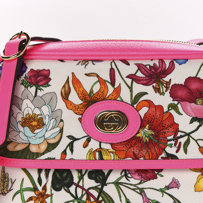 Gucci Canvas Flora Floral Shoulder Bag White Fuchsia Fluo 12 of 12