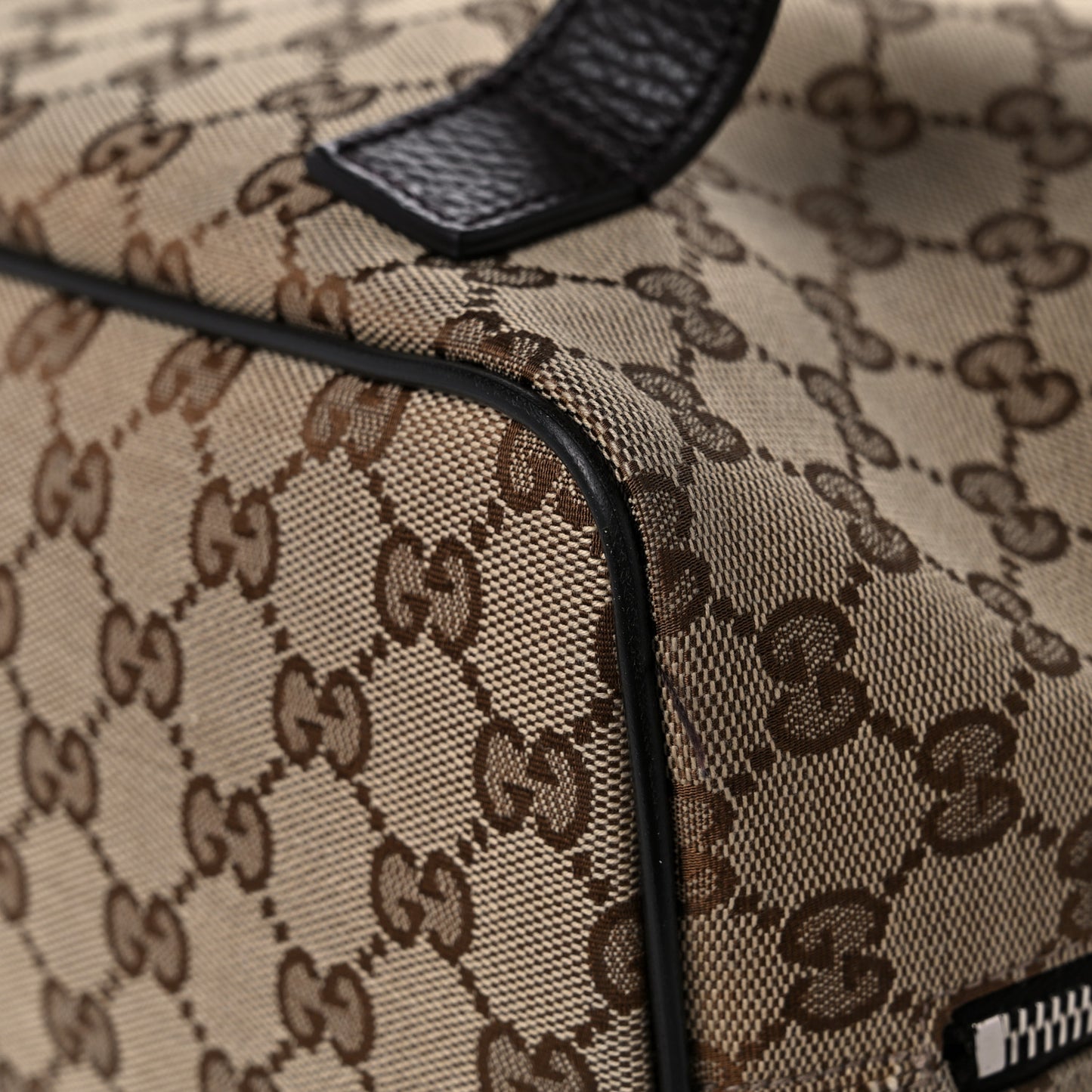 Monogram Dollar Calfskin O Drawstring Backpack Beige Ebony Testa di Moro Dark Chocolate