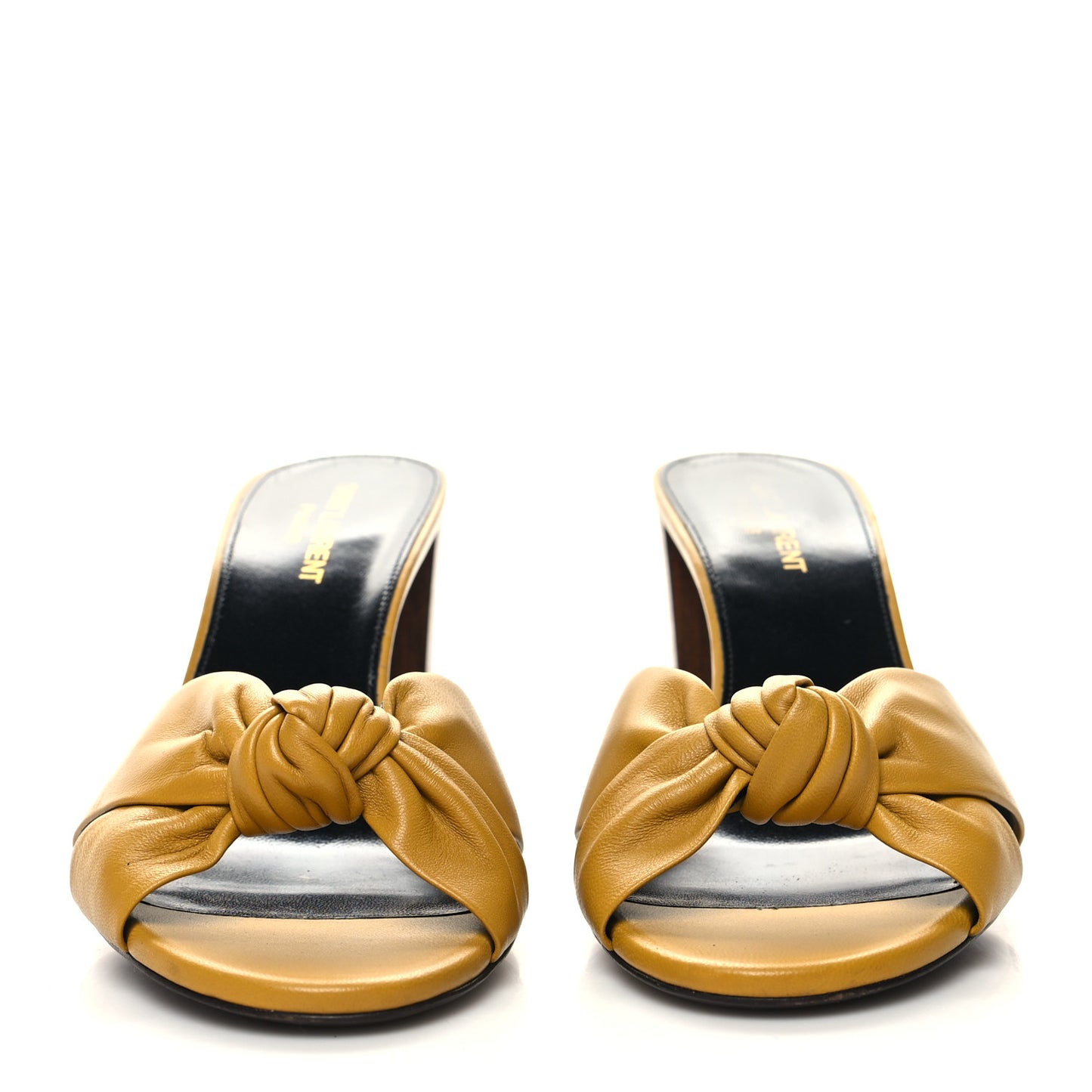 Lambskin Bianca Mules 40 Jaune Safari