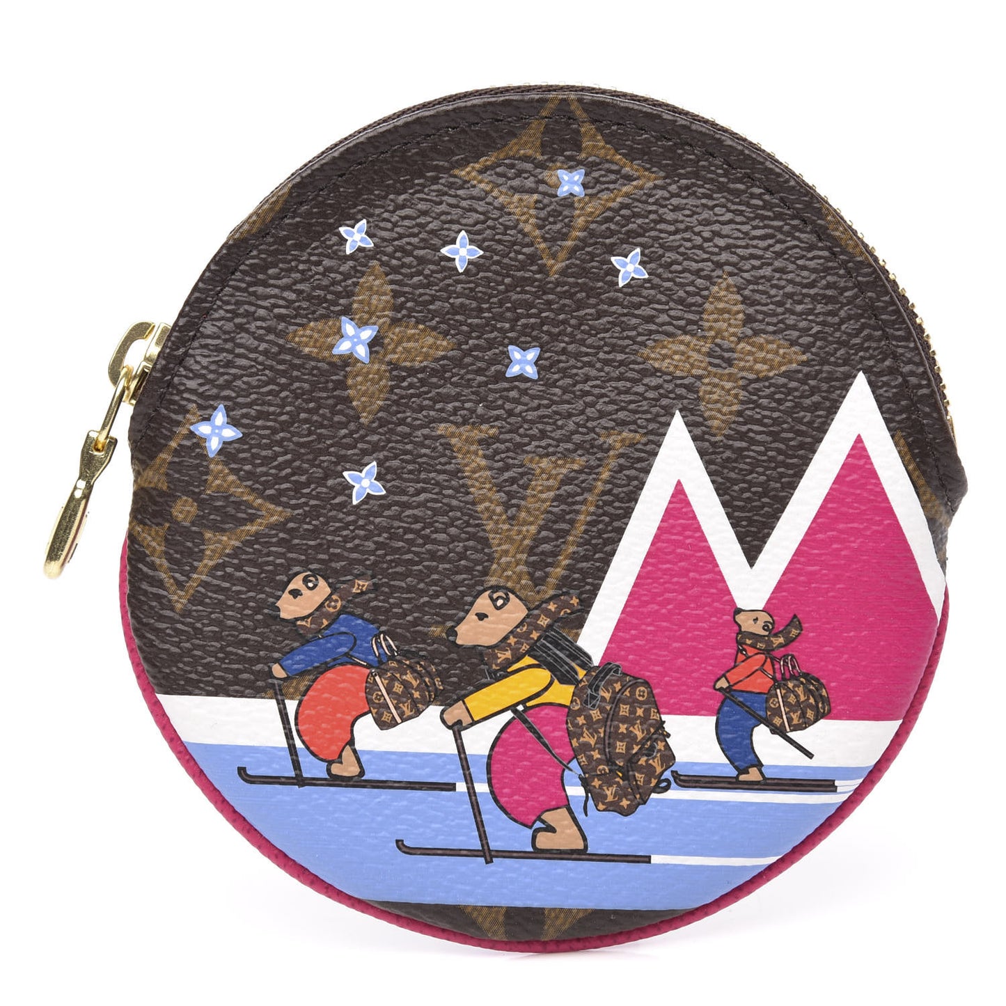 Monogram 2018 Christmas Animation Round Coin Purse