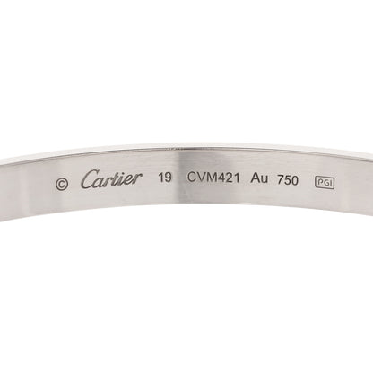 Cartier 18K White Gold LOVE Bracelet 19 4 of 6