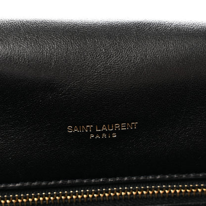 Saint Laurent Lambskin Quilted Sade Puffer Envelope Clutch Black 7 of 7