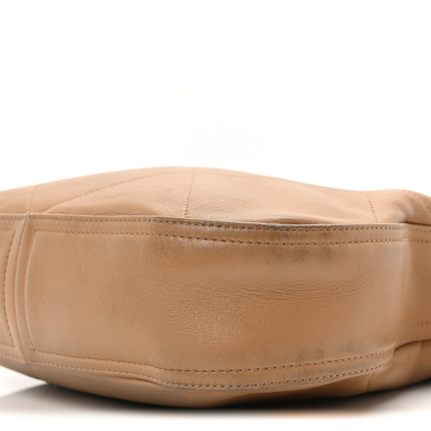 Calfskin Stitched Easy Mood Hobo Beige