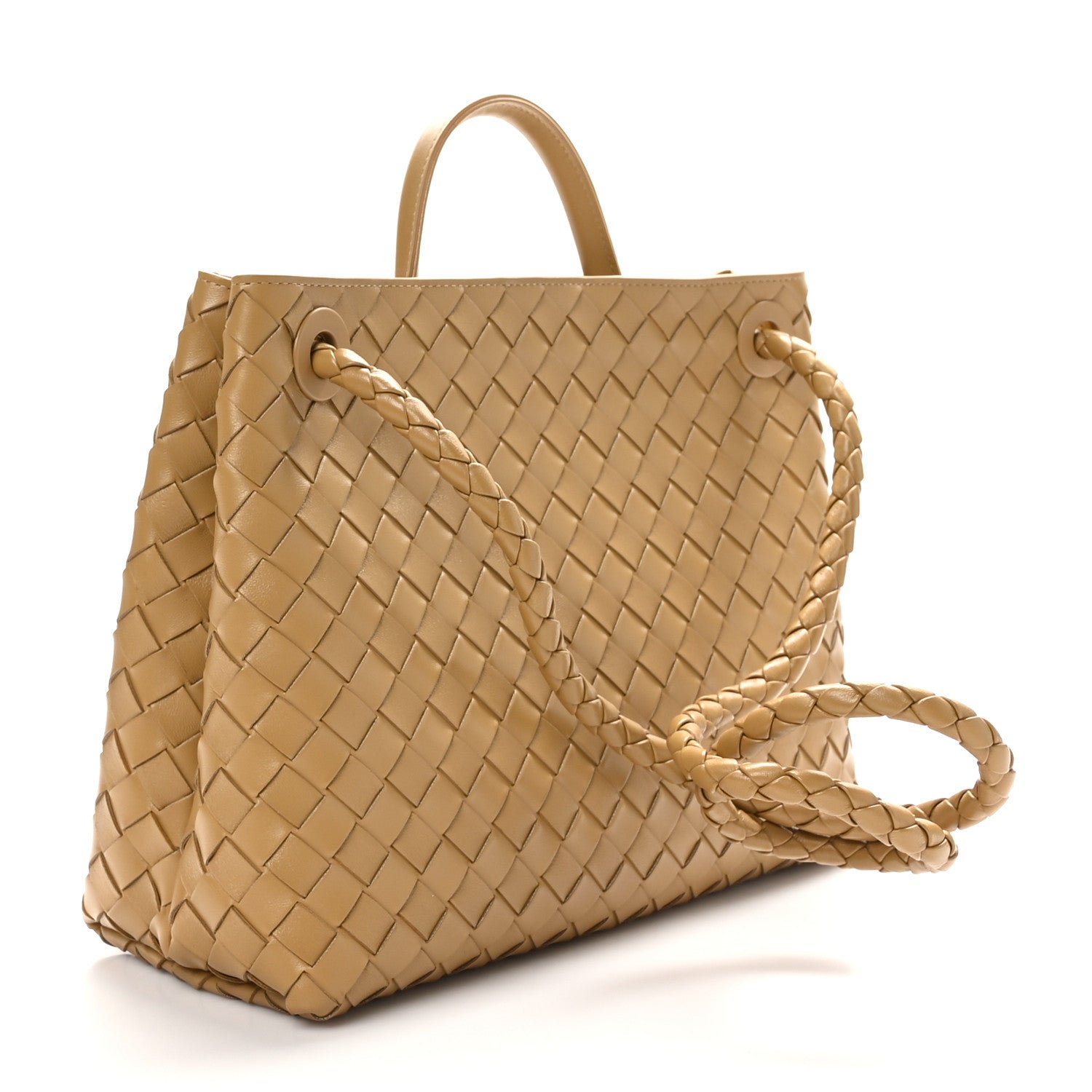 Bottega Veneta Nappa Intrecciato Medium Andiamo Shoulder Bag Dark Praline 3 of 9