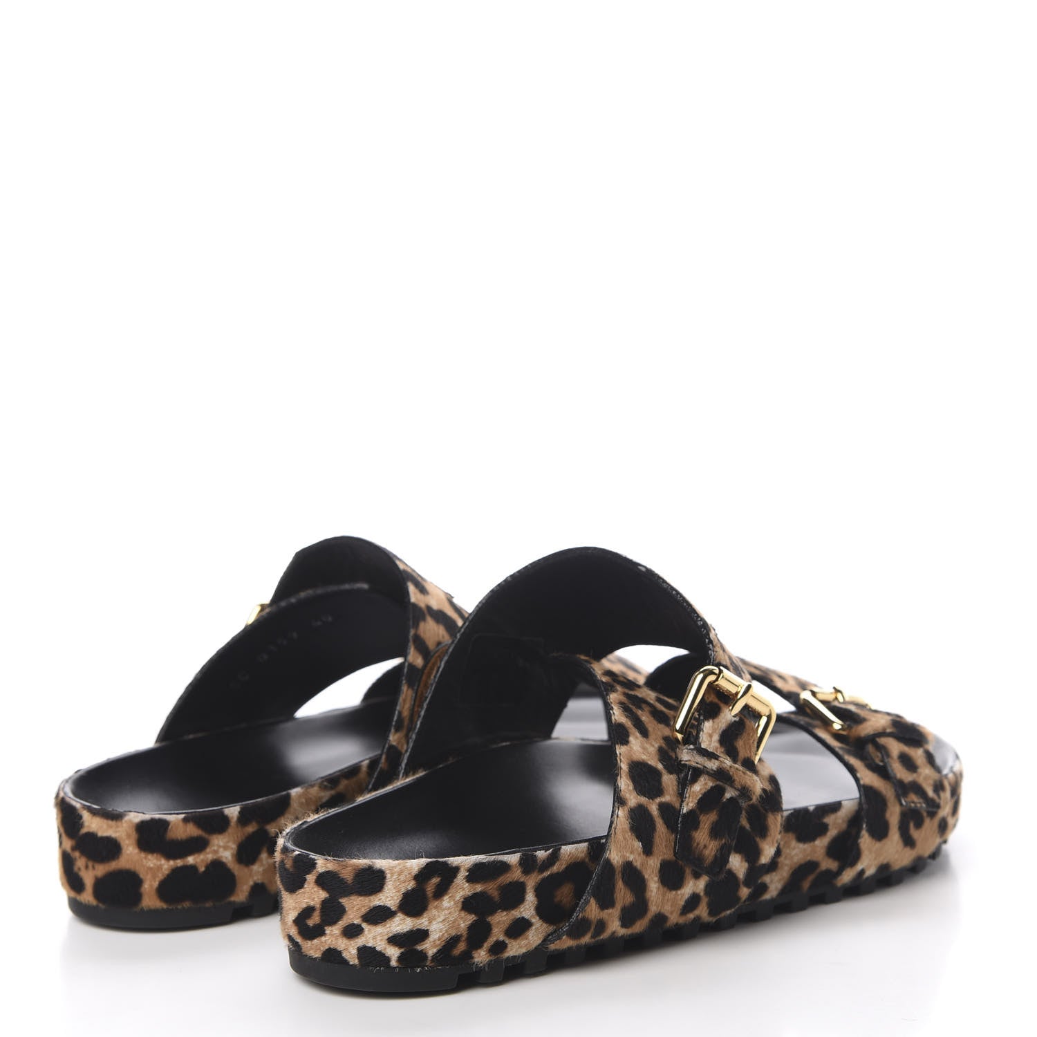 Louis Vuitton Calfskin Pony Hair Leopard Bom Dia Mule Sandals 40 Cognac Brown 4 of 8