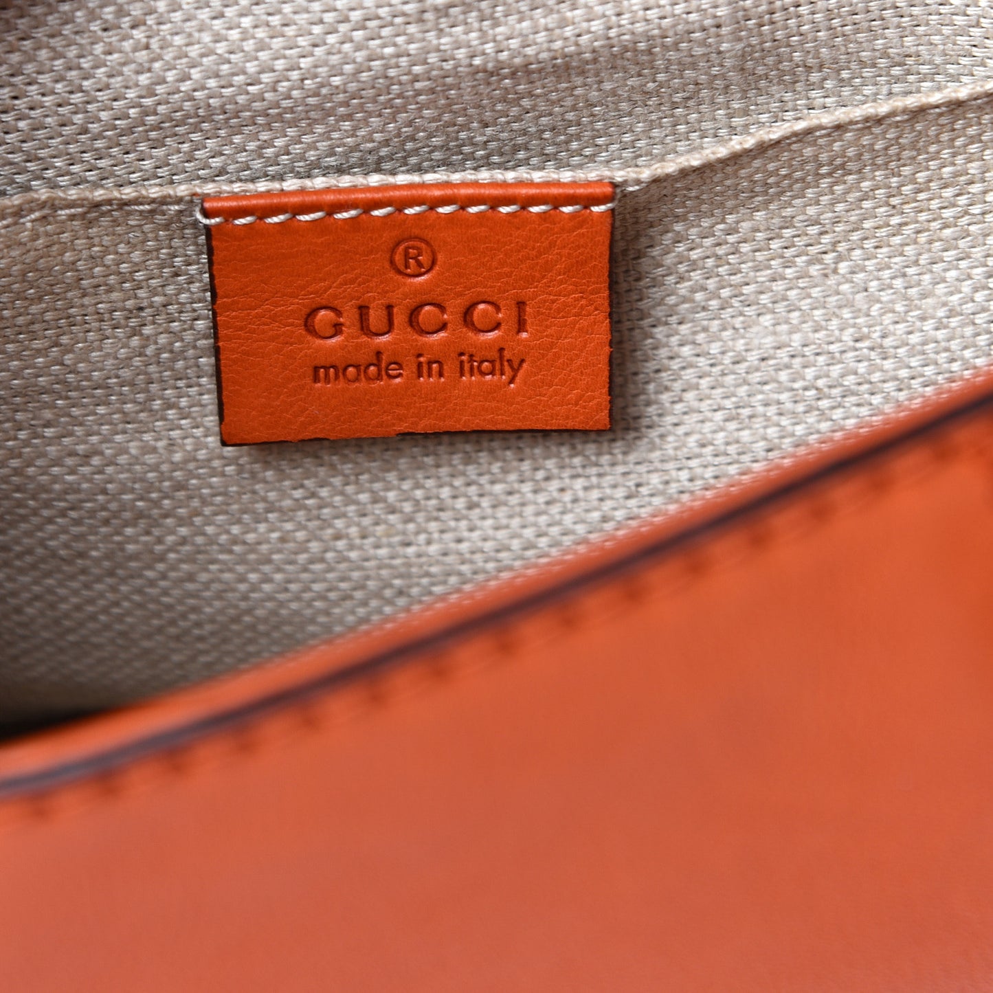 Calfskin Small Snaffle Bit Shoulder Bag Orange